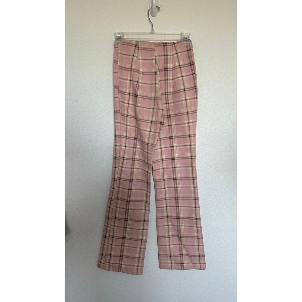 I.AM.GIA Pink Polaris  Plaid High Waisted Pants - XS - Picture 4 of 9